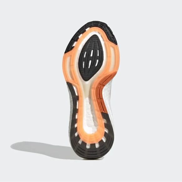 Adidas Ultra Boost  Ultraboost 22  White Running Womens 10 Medium GX6666 Orange - Picture 3 of 4